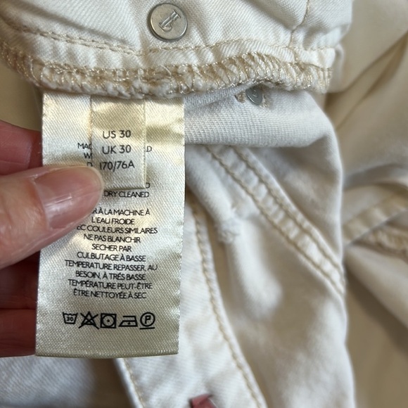 ANTHROPOLOGIE Pilcro and the Letterpress White Distressed Button Fly Short Sz 30 - Picture 11 of 16